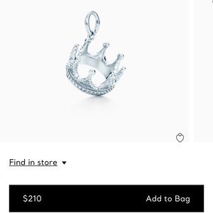 Tiffany & Co. crown charm and chain